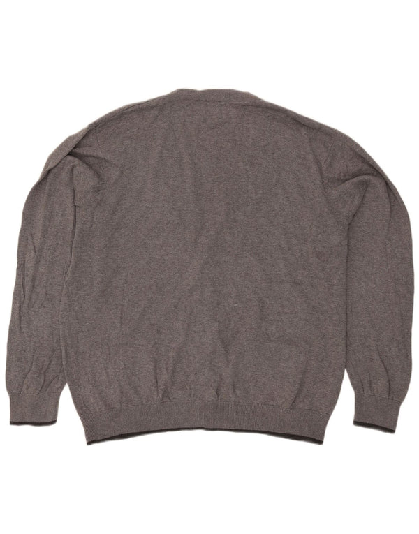 Marks & Spencer Pull Cardigan Blue Harbour pour Homme 2XL Gris Moucheté Coton