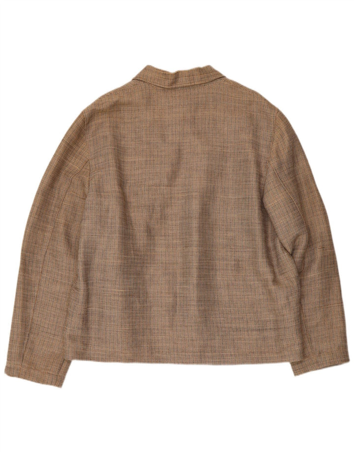 Monsoon Veste Bomber Homme UK 40 Grand Carreau Beige