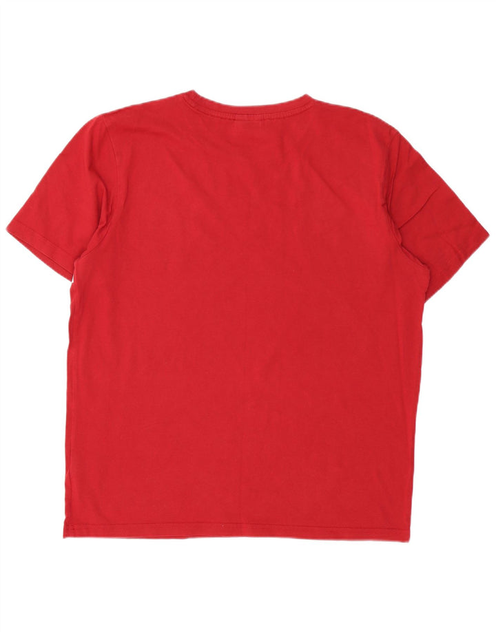 Bear T-Shirt Graphique Homme Top XL Rouge Coton