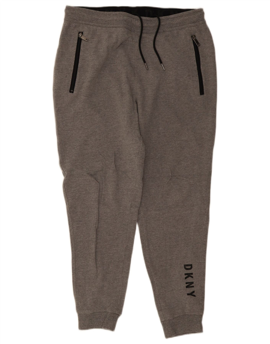 Dkny Pantalon de Survêtement Graphique Joggers Homme Gris Moyen Coton Moucheté