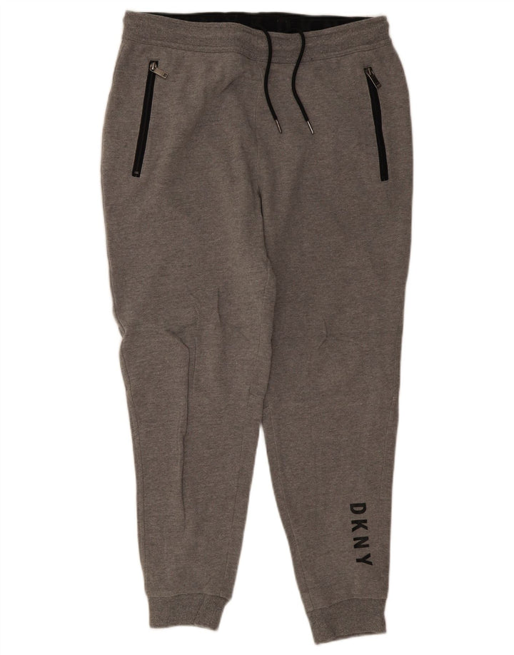 Dkny Pantalon de Survêtement Graphique Joggers Homme Gris Moyen Coton Moucheté