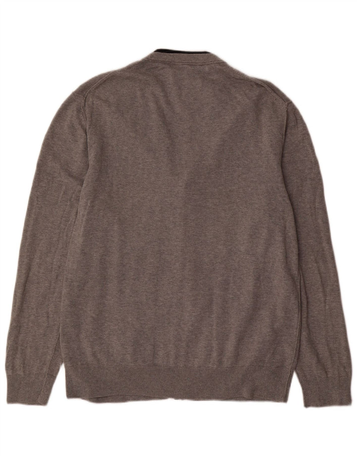 French Connection Cardigan Pull Homme Gris XL Coton