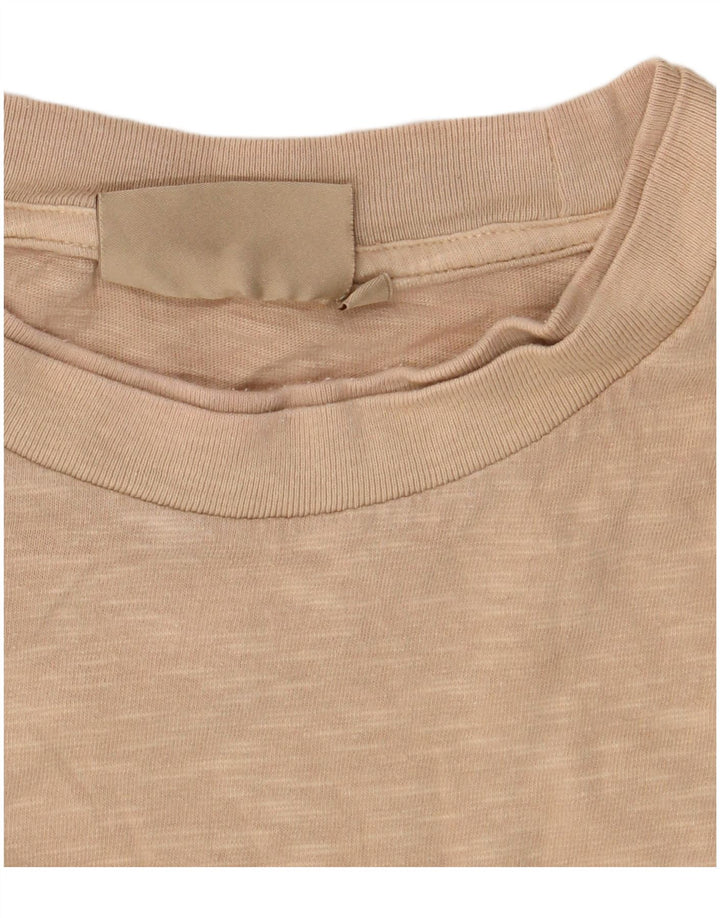 Weird Fish T-Shirt Homme Haut Large Beige Moucheté Coton