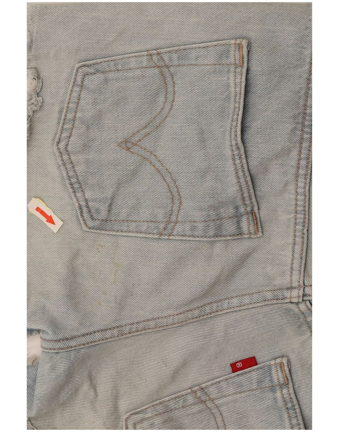 LEVI'S Short en Jean 501 Femme W27 Petit Bleu Coton