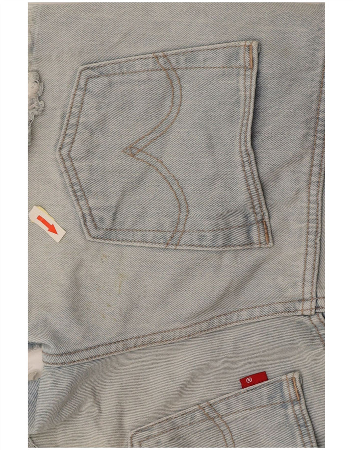 LEVI'S Short en Jean 501 Femme W27 Petit Bleu Coton