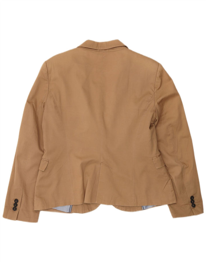 Zara Veste Blazer 1 Bouton Femme UK 18 XL Beige