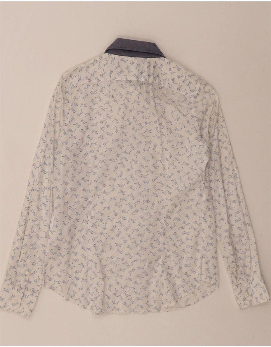LEVI'S Womens Shirt Medium White Animal Print Cotton Vintage Levi's and Second-Hand Levi's from Messina Hembry 