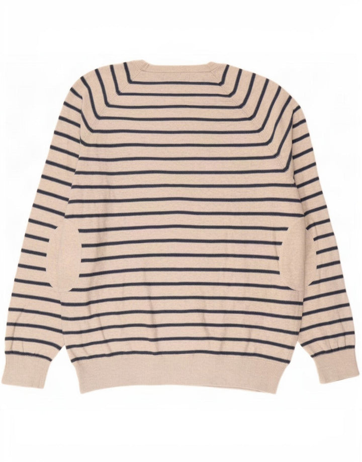Marks & Spencer Pull col bateau pour homme Large gris rayé