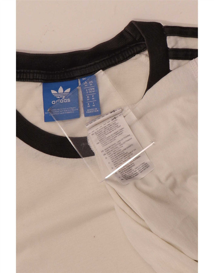 Adidas T-Shirt Homme Blanc Moyen Coton