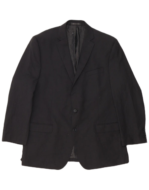 Michael Kors Veste blazer longue à 2 boutons pour homme UK 46 3XL Laine noire