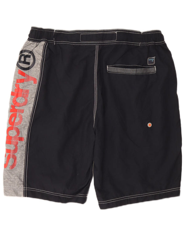 SUPERDRY Short de Bain Graphique Homme 2XL Bleu Marine Colorblock Polyester