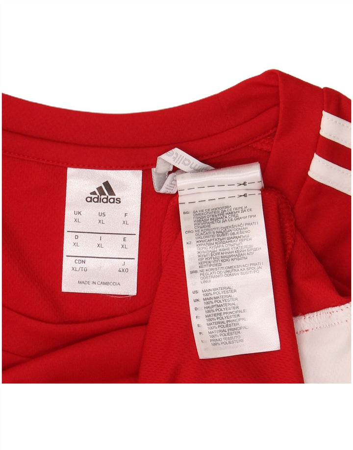 Adidas Homme Climalite T-Shirt Top XL Rouge Polyester