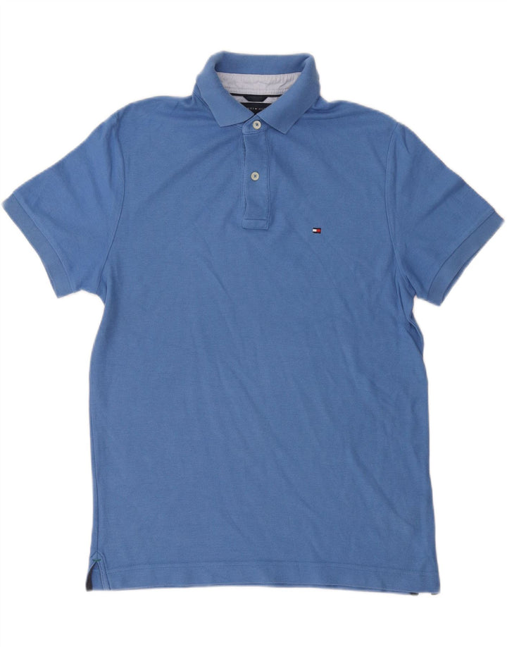 TOMMY HILFIGER Polo Custom Fit Homme Bleu Moyen Coton