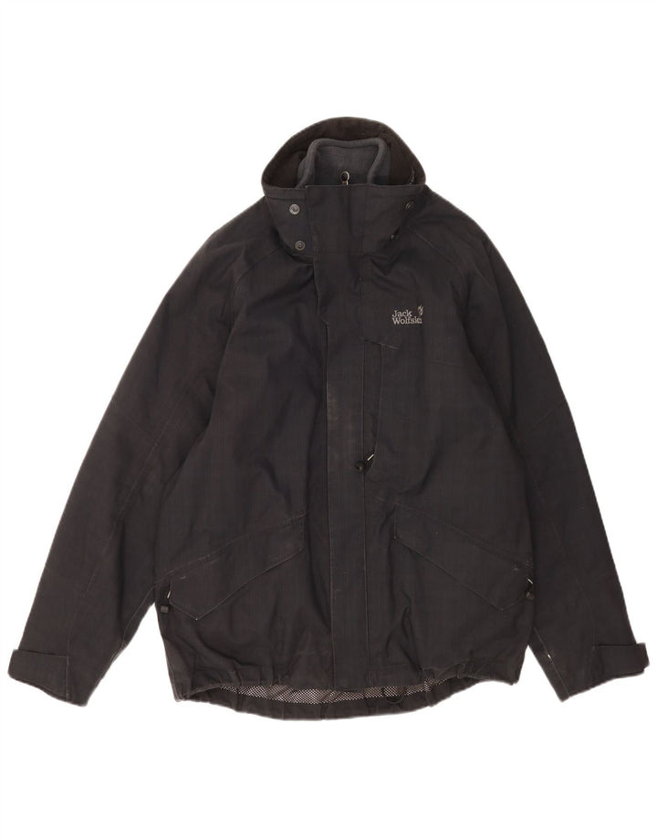 Jack Wolfskin Veste coupe-vent pour homme UK 36 Small Noir Polyester
