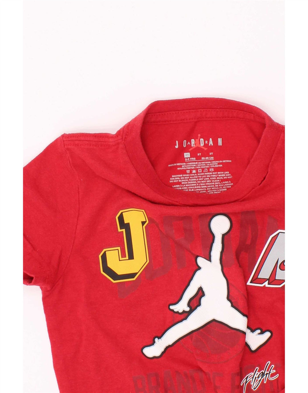 Jordan T-shirt graphique pour garçon 2-3 ans Rouge Coton