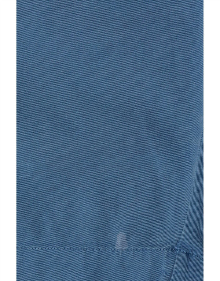 Zara Short Chino Femme Large W30 Bleu Coton