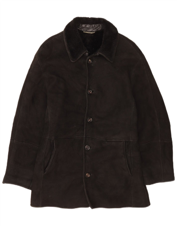 Gimo's Veste en peau de mouton pour homme UK 40 Large Noir