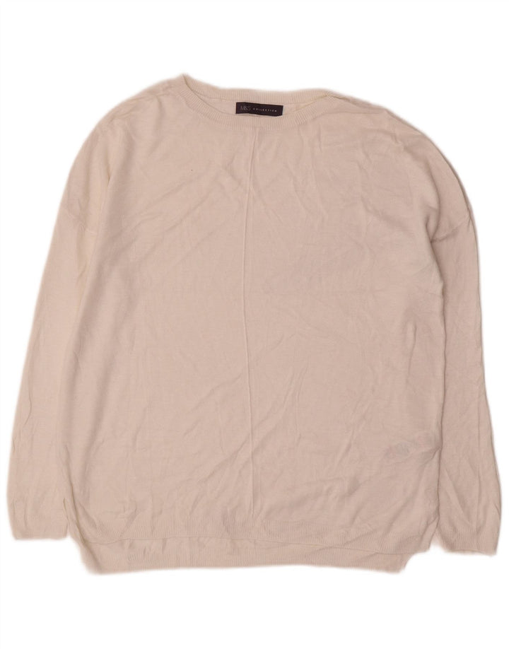 Marks & Spencer Pull col bateau pour femme UK 14 Medium Off White