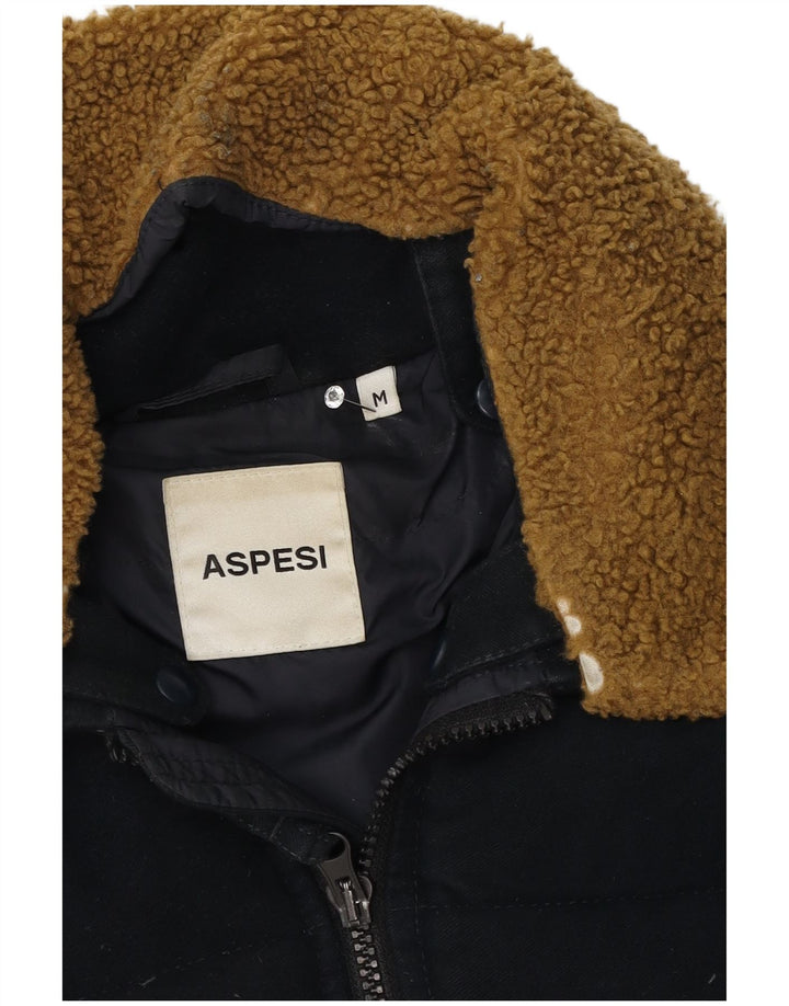 Aspesi Veste matelassée pour homme UK 38 Bleu marine moyen en coton