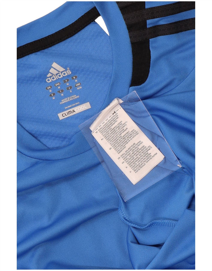ADIDAS T-Shirt Climacool Homme Bleu Moyen Polyester Colorblock