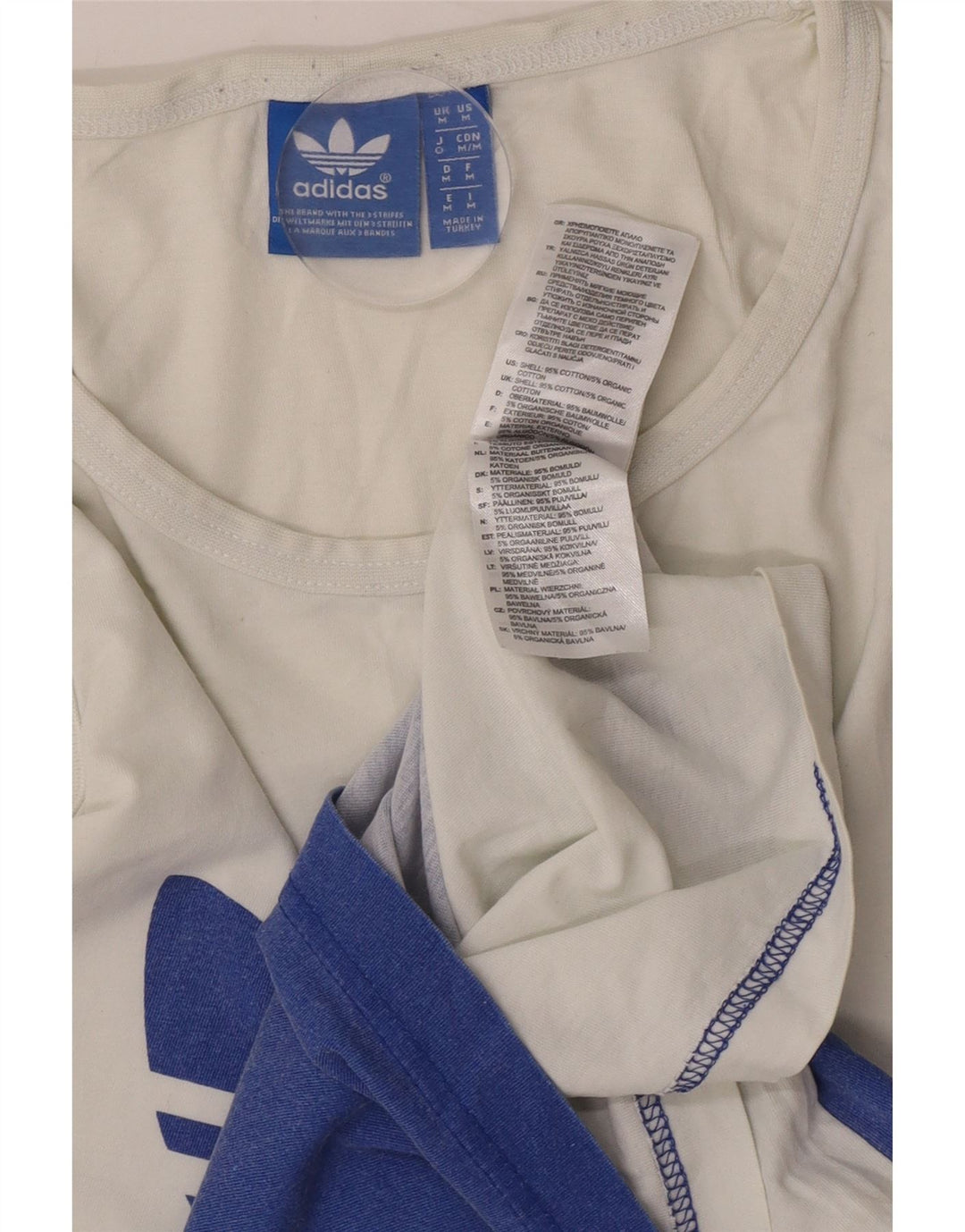 Adidas Débardeur graphique pour homme en coton color block blanc moyen