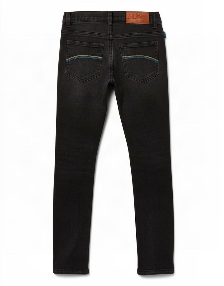 Ted Baker Jean Slim Garçon 8-9 Ans W24 L22 Noir Coton