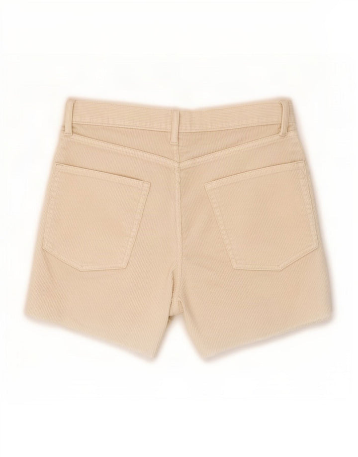 Gap Short Velours Côtelé Femme Medium W28 Coton Blanc Cassé