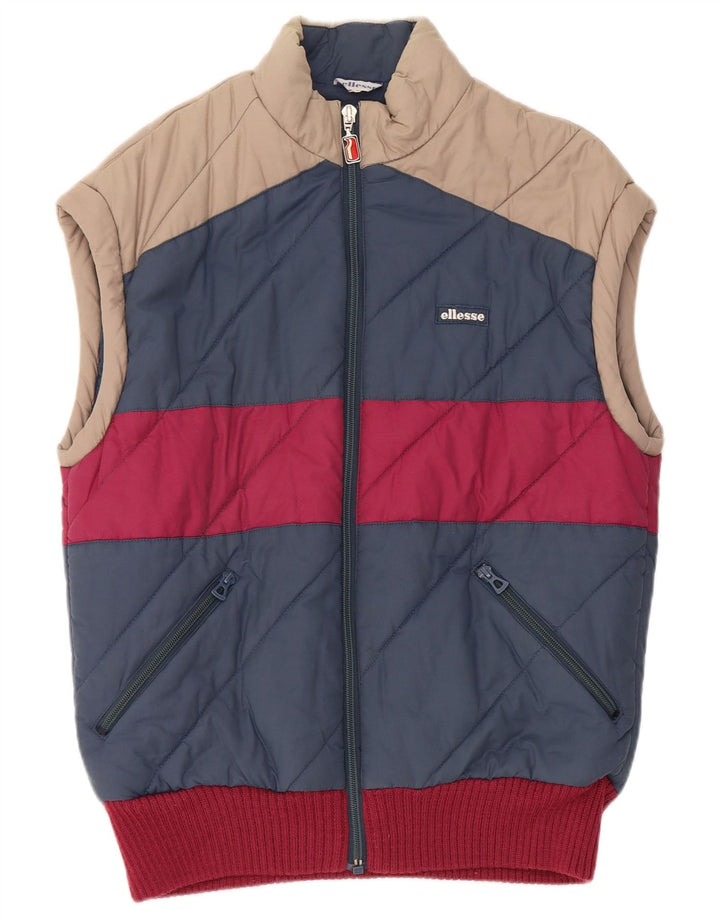 Ellesse Gilet matelassé IT 48 en coton color block bleu moyen pour homme