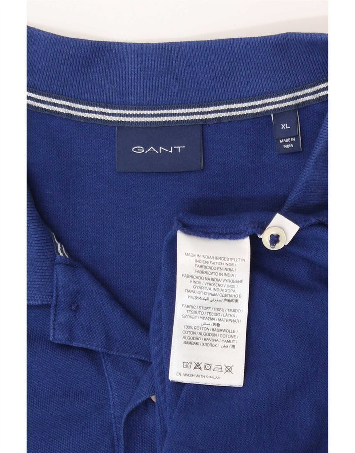 Gant Polo Homme XL Bleu Coton