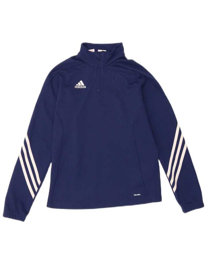 Adidas Haut de survêtement Climalite pour garçon 11-12 ans Bleu marine Taille L