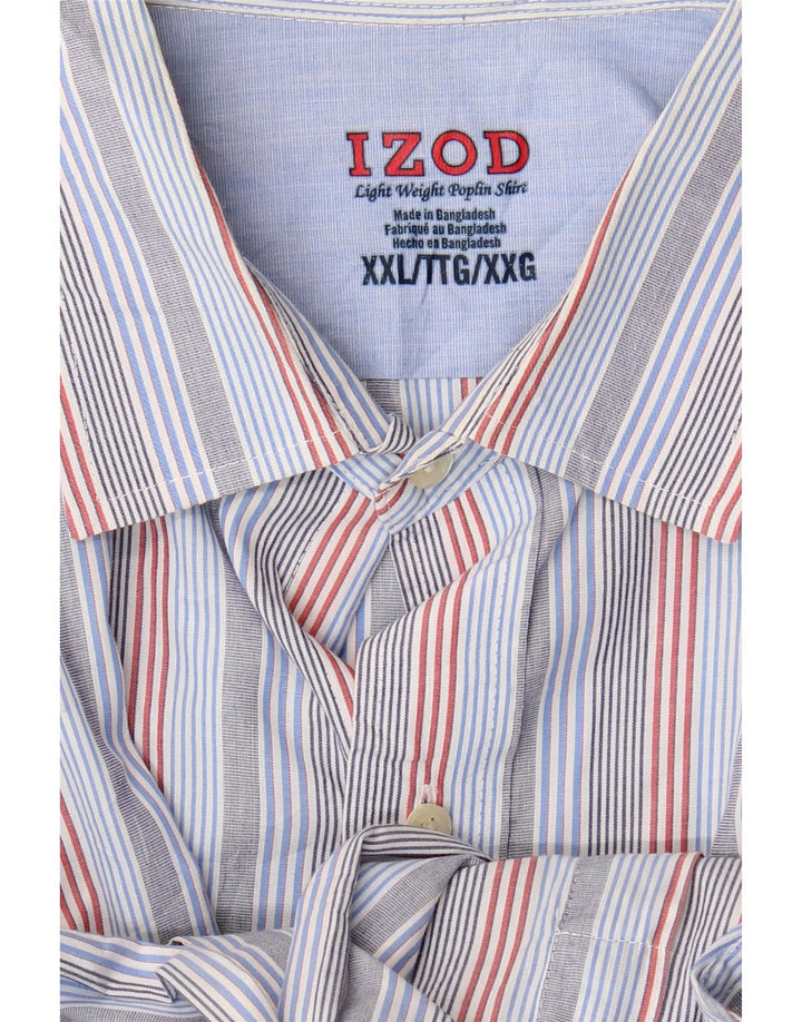 Izod Chemise Homme 2XL Bleu Rayé