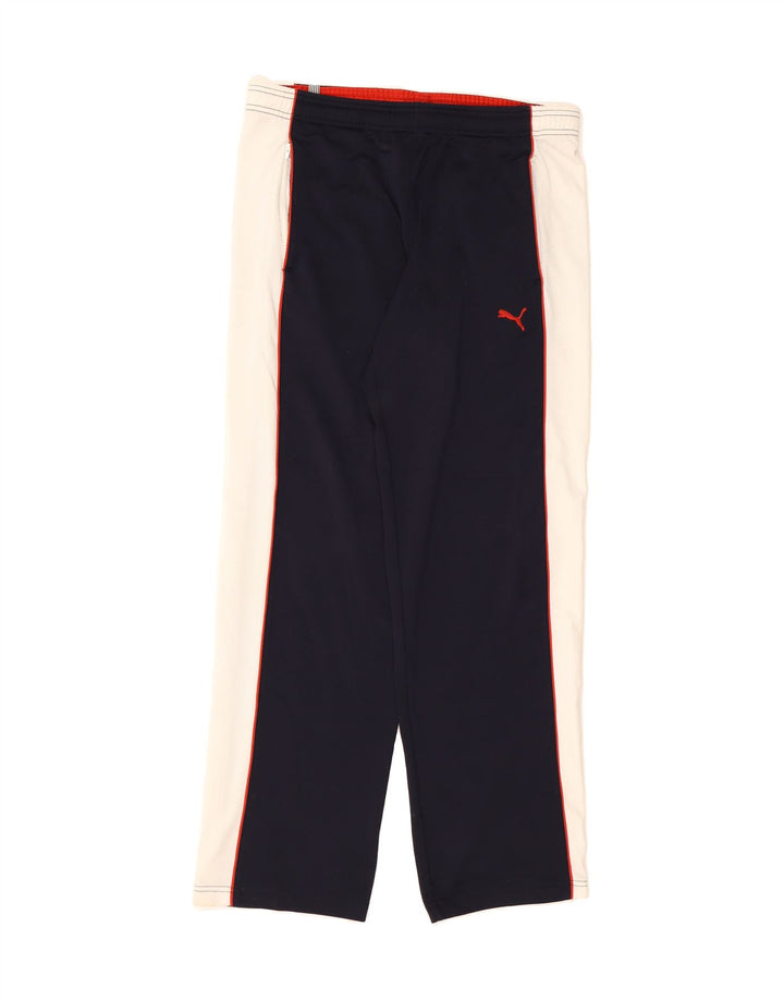 PUMA Mens Tracksuit Trousers Medium  Navy Blue Colourblock Polyester Vintage Puma and Second-Hand Puma from Messina Hembry 