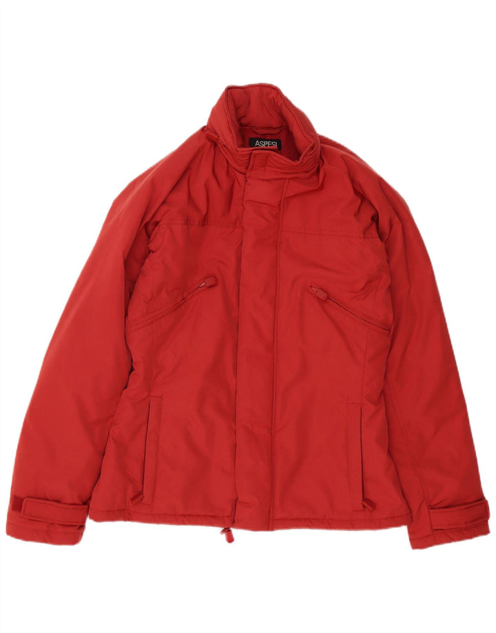 Aspesi Veste matelassée pour femme UK 14 Rouge moyen Polyester
