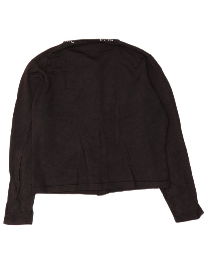 Marks & Spencer Pull cardigan court pour femme UK 12 Noir moyen