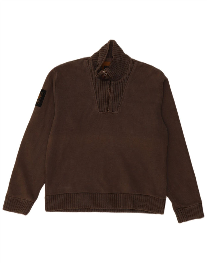 REPLAY Pull Col Zippé Homme Gris Moyen