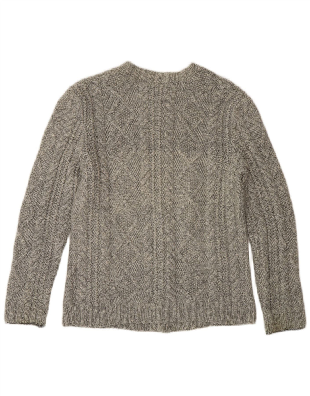 VINTAGE Pull Cardigan Femme UK 10 Petit Gris