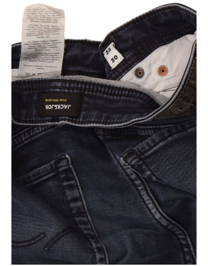 Jack & Jones Jean Slim GLENN W33 L30 Homme Bleu Coton