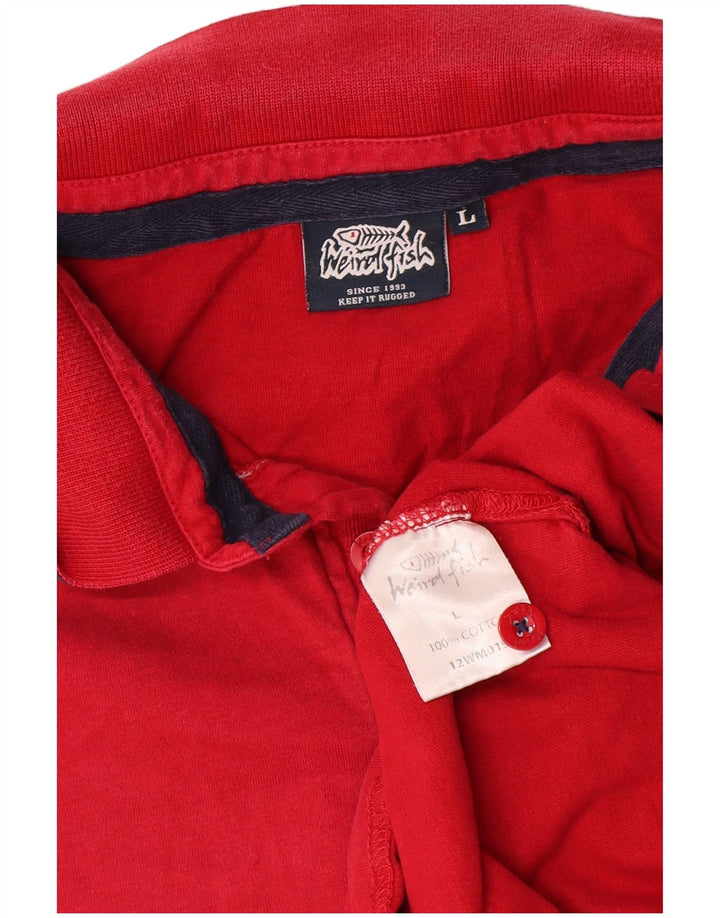 Weird Fish Polo Homme Grand Rouge Coton