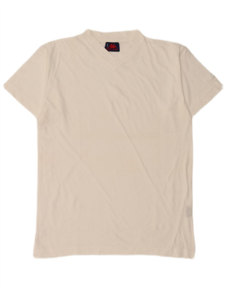 KAPPA T-Shirt Homme Blanc Moyen Coton