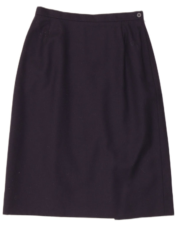 Jupe mi-longue Windsmoor pour femme UK 14 Medium W27 Bleu marine Laine vierge