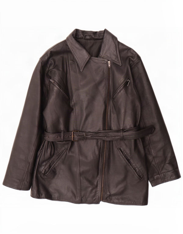 Canda Womens By C&A Veste de motard en cuir UK 12 Noir moyen