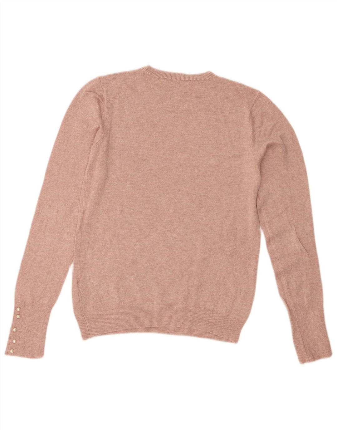 Zara Pull col rond pour femme UK 12 Viscose rose moyen
