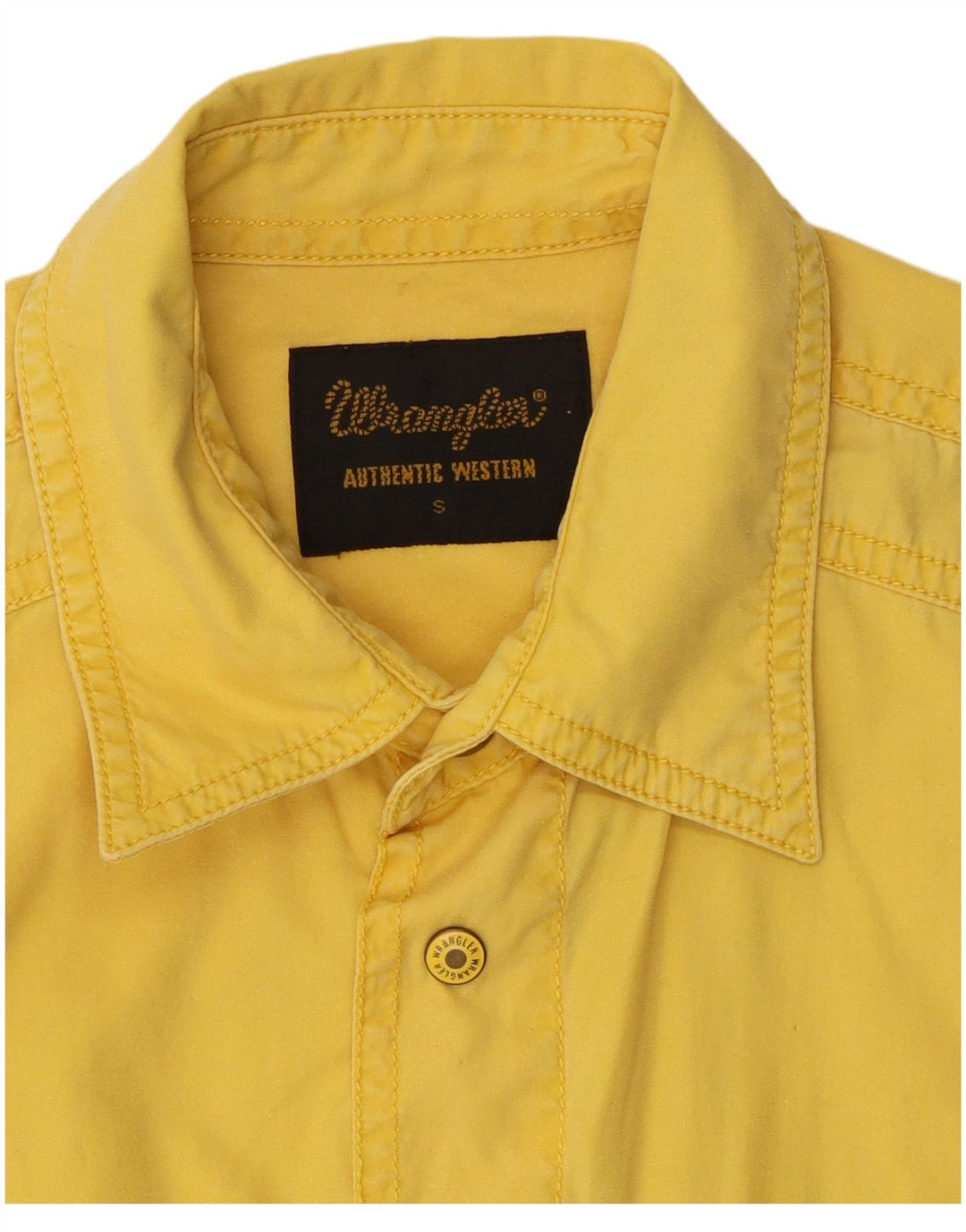 Wrangler Chemise à manches courtes pour homme Petit coton jaune