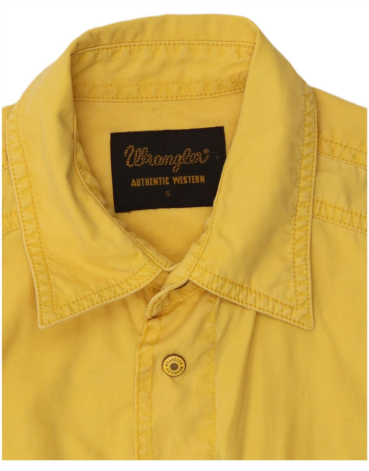 Wrangler Chemise à manches courtes pour homme Petit coton jaune