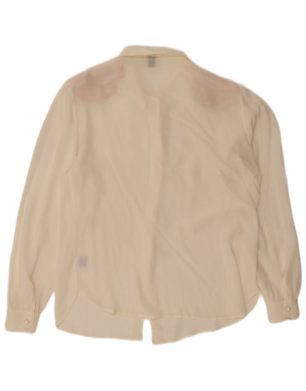 Chemisier chemise femme vintage IT 44 Medium Off White Acétate