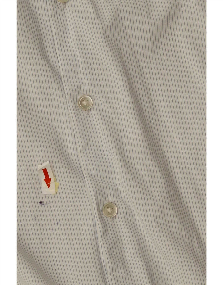 Reiss Chemise Regular Fit Petit Coton à Rayures Blanches Homme