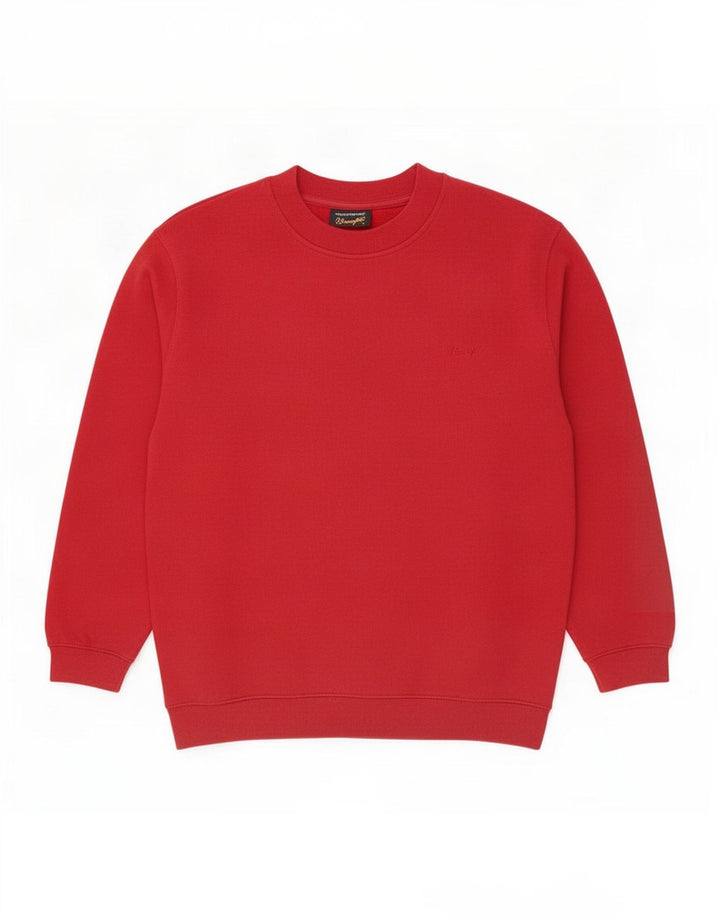 Wrangler Sweat-shirt pour homme en coton rouge Taille L