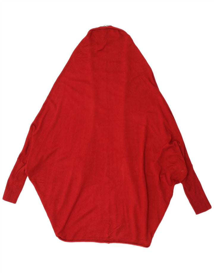 Zara Poncho Cardigan Pull Femme UK 14 Marron Moyen