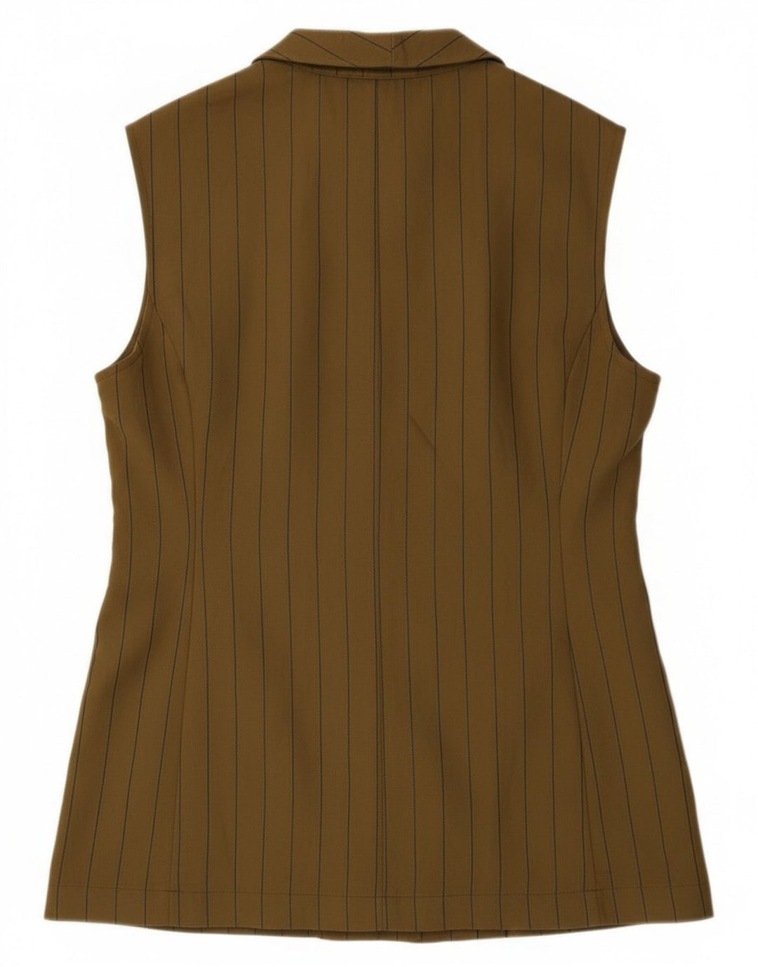 Rinascimento Veste blazer sans manches pour femme UK 14 Large Kaki Rayé