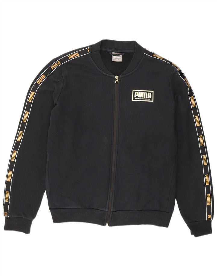 Puma Veste de survêtement graphique pour homme, taille S, noir
